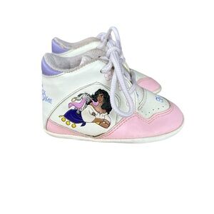 VTG Disney The Hunchback of Notre Dame Esmeralda Baby Shoes Pink Purple FLAWS
